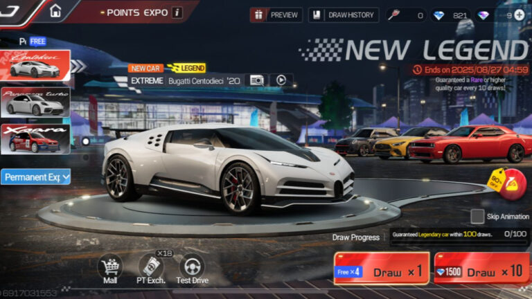Own the Bugatti Centodieci in the Latest Racing Master Game Update!