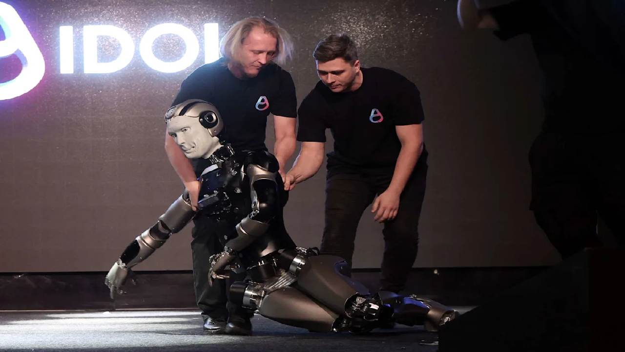 The Russian Robot That Stole the Spotlight By Falling on Stage