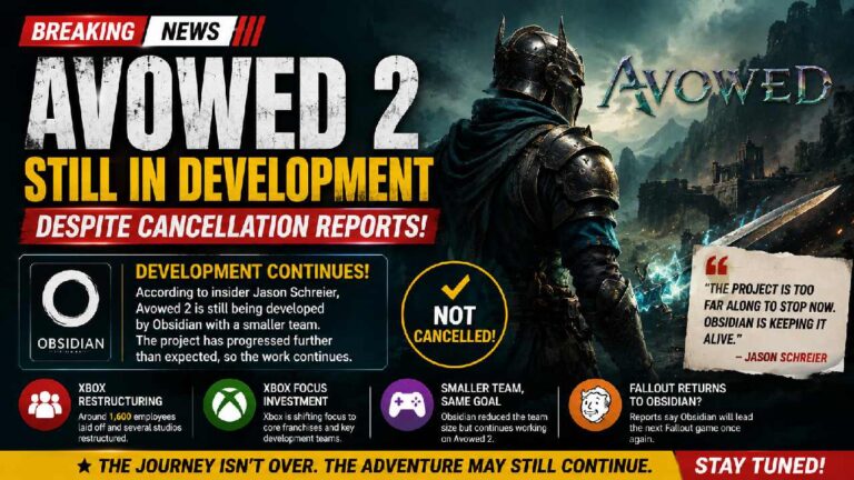 Avowed 2 Is Still Being Developed Despite Cancellation Reports, Says Insider