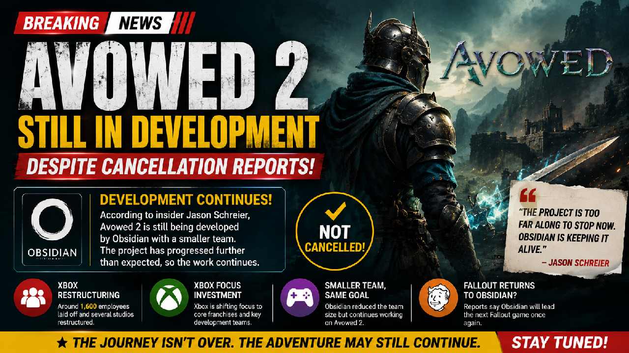 Avowed 2 Is Still Being Developed Despite Cancellation Reports, Says Insider