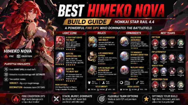 Best Himeko Nova Build in Honkai Star Rail 4.4