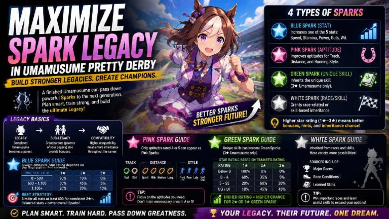 How to Maximize Spark Legacy in Umamusume Pretty Derby