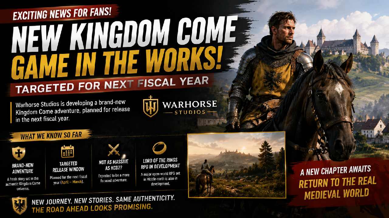 New Kingdom Come Game Targets Next Fiscal Year as Warhorse Expands Its Medieval World