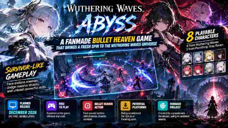 Wuthering Waves: Abyss Brings Fanmade Bullet Heaven Action to PC